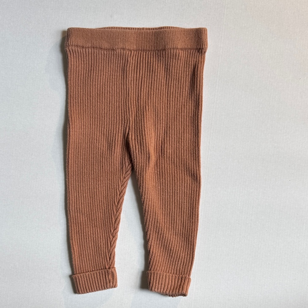 Grayson Collective Dusty Pink Ribbed baby Leggings 12m